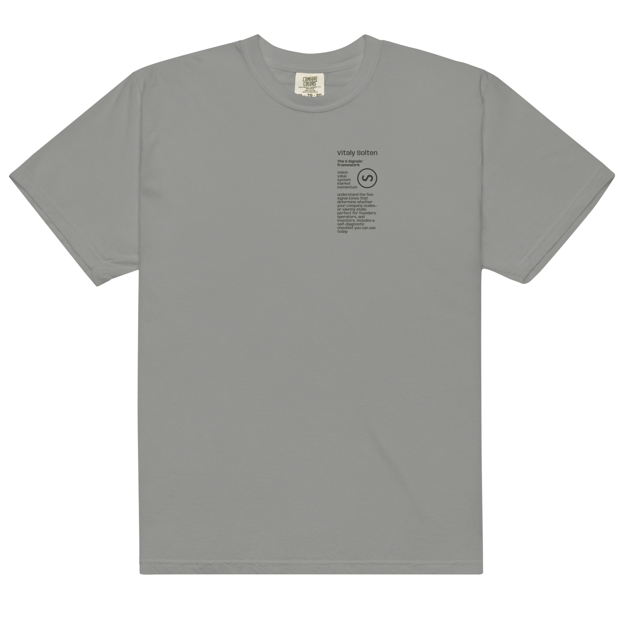 014 Unisex garment-dyed heavyweight t-shirt